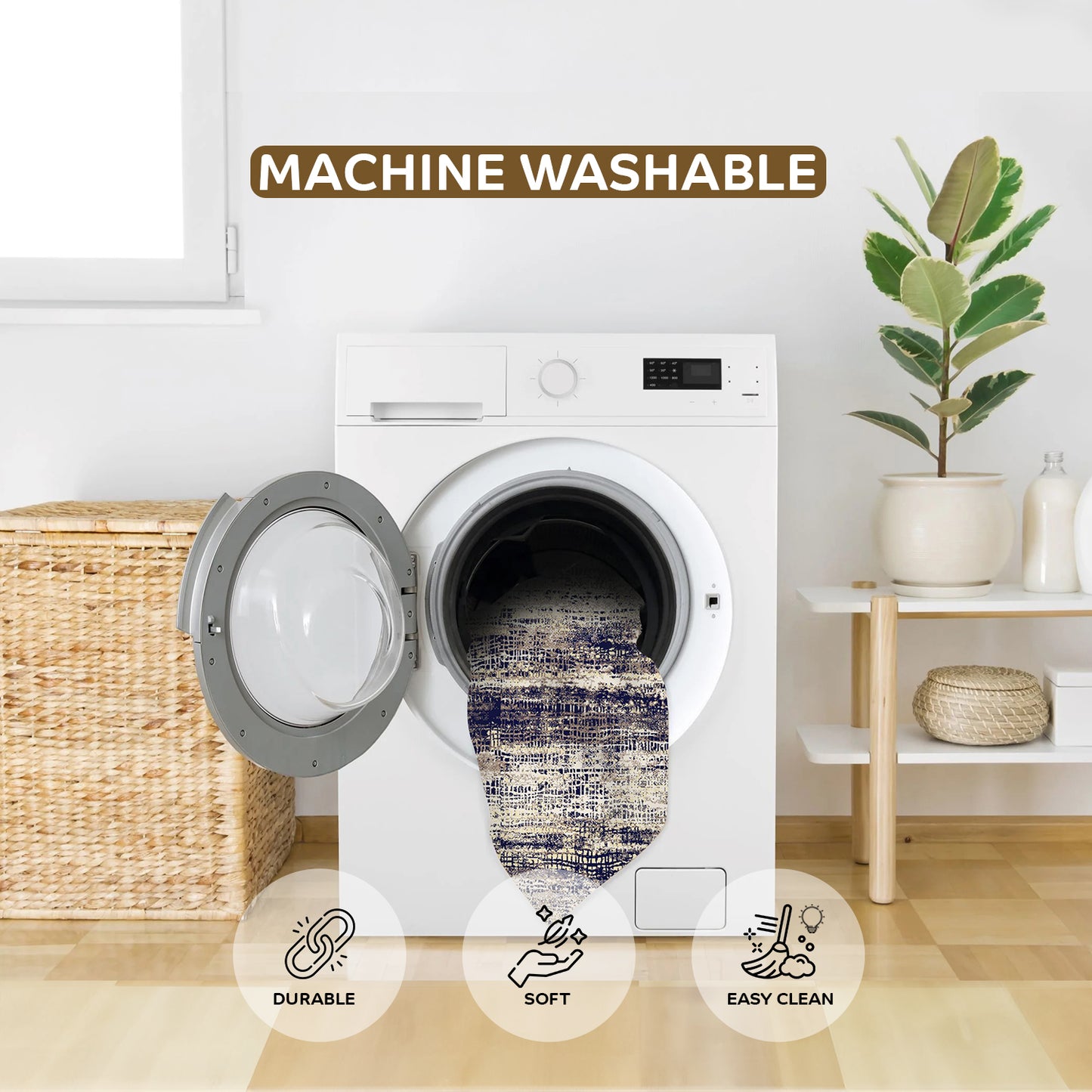 Modern Navy Carpet - Art World Gallery