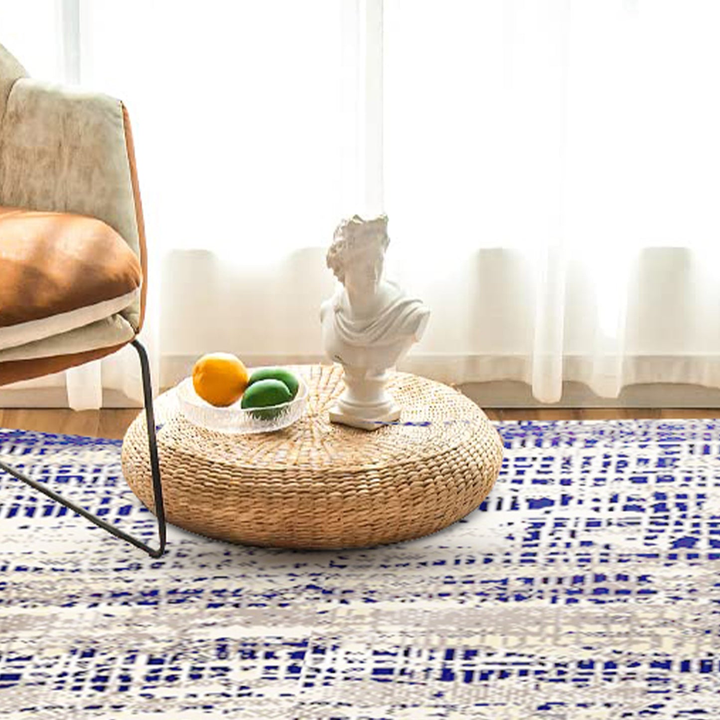 Modern Navy Carpet - Art World Gallery