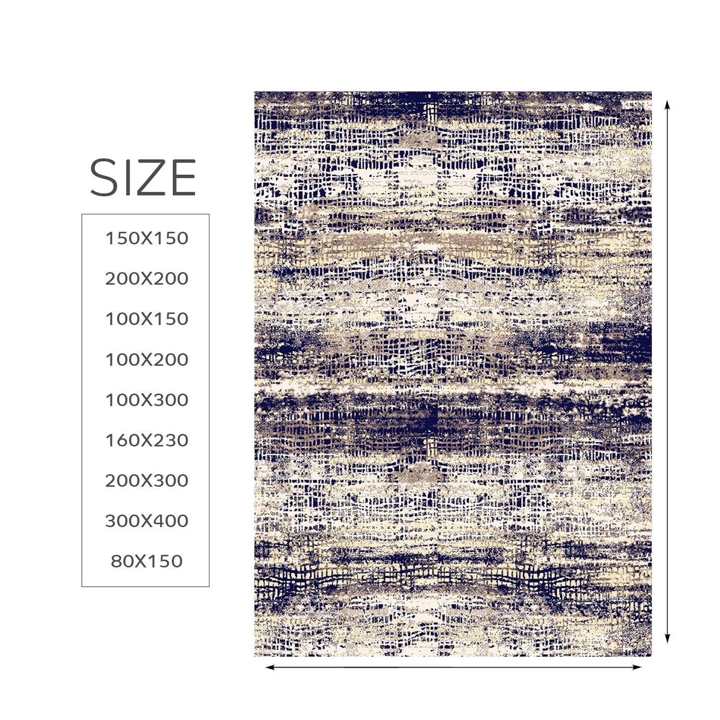 Modern Navy Carpet - Art World Gallery