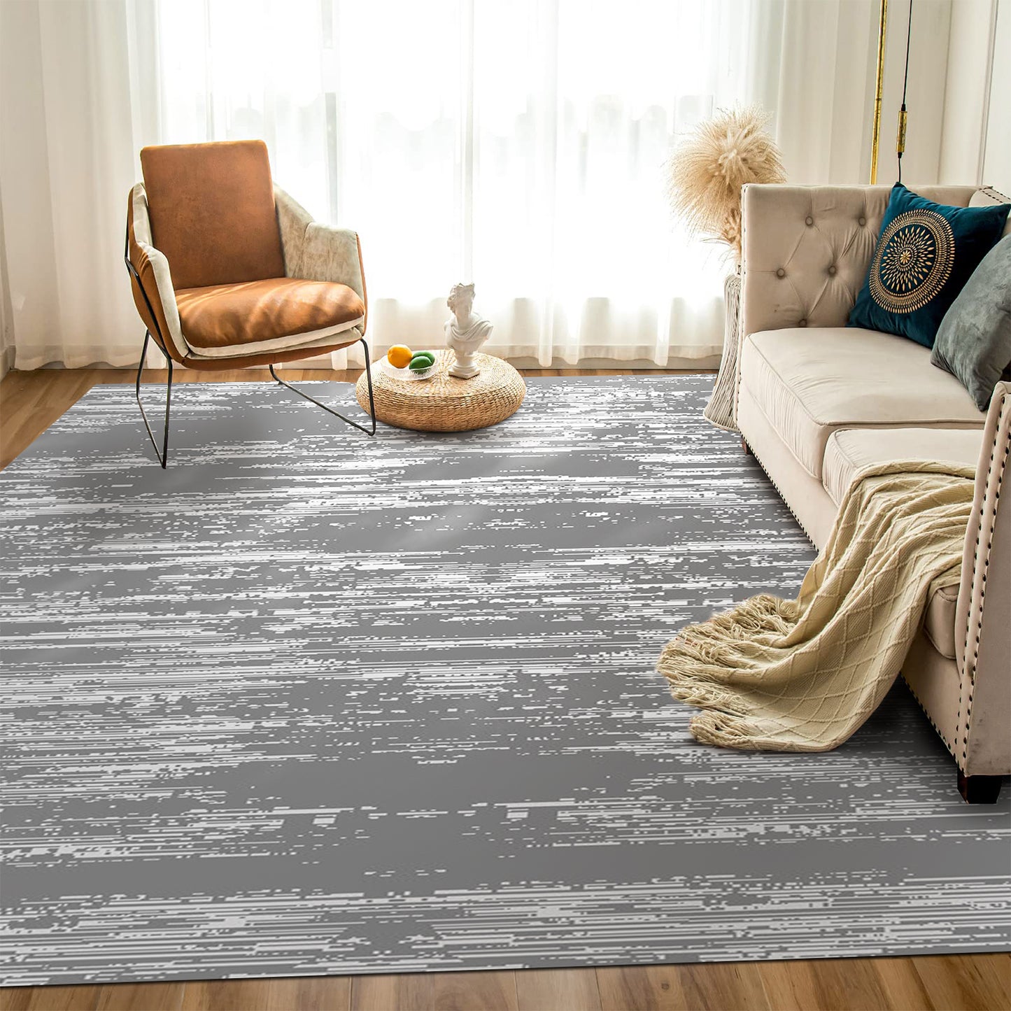 Modern Grey Carpet - Art World Gallery