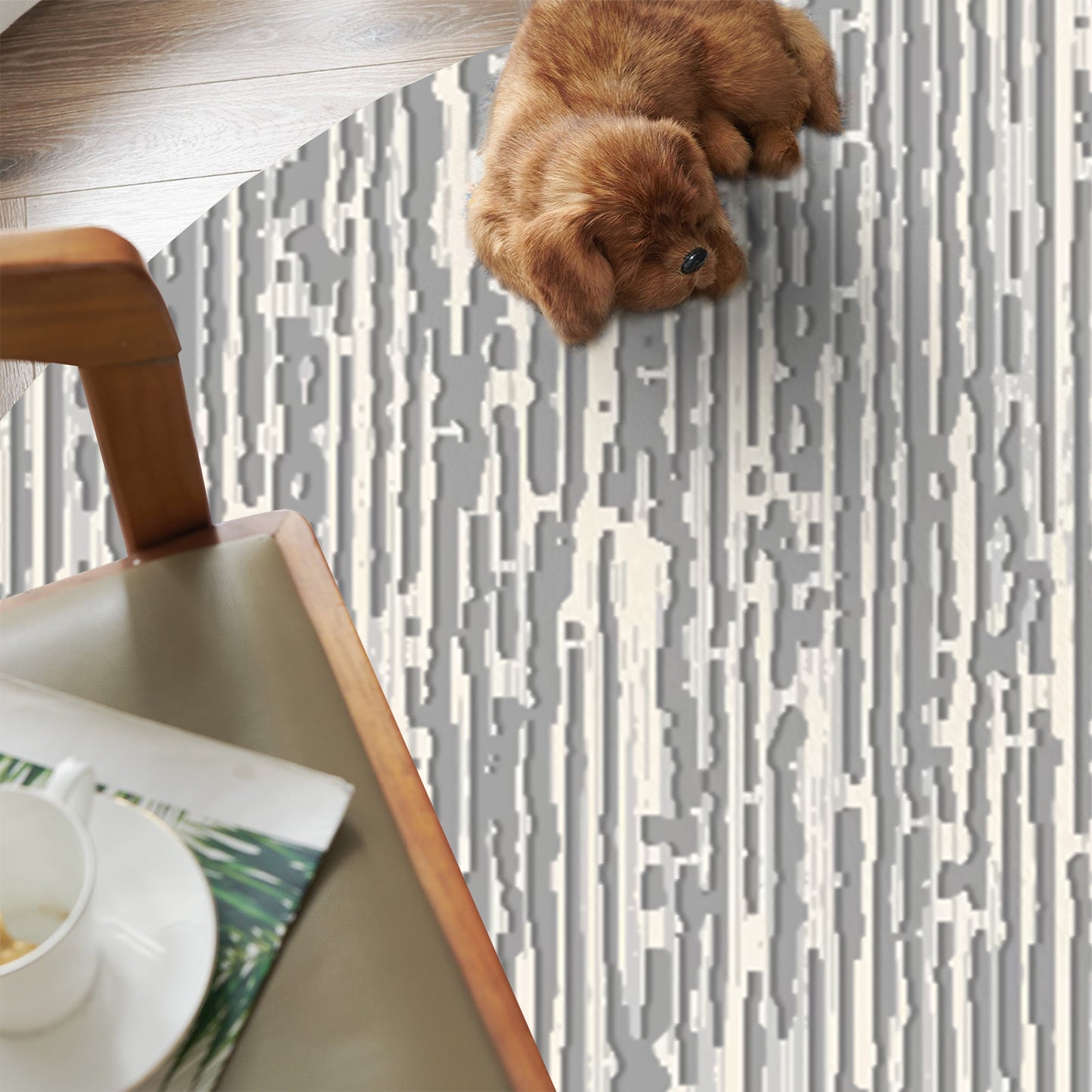 Modern Grey Round Carpet - Art World Gallery