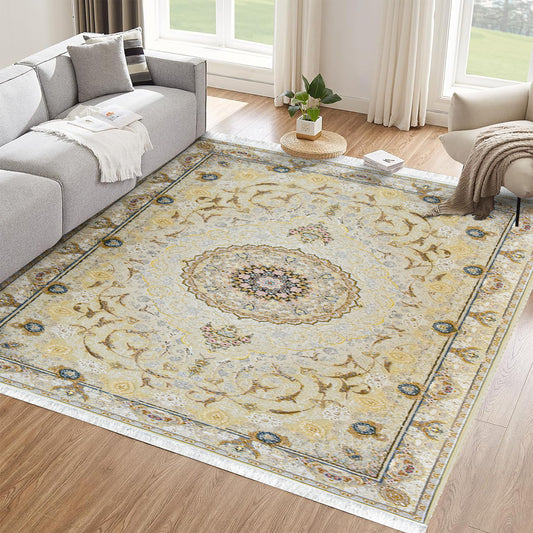 Linda Cream - Classic First Class Iranian Rug - Art World Gallery