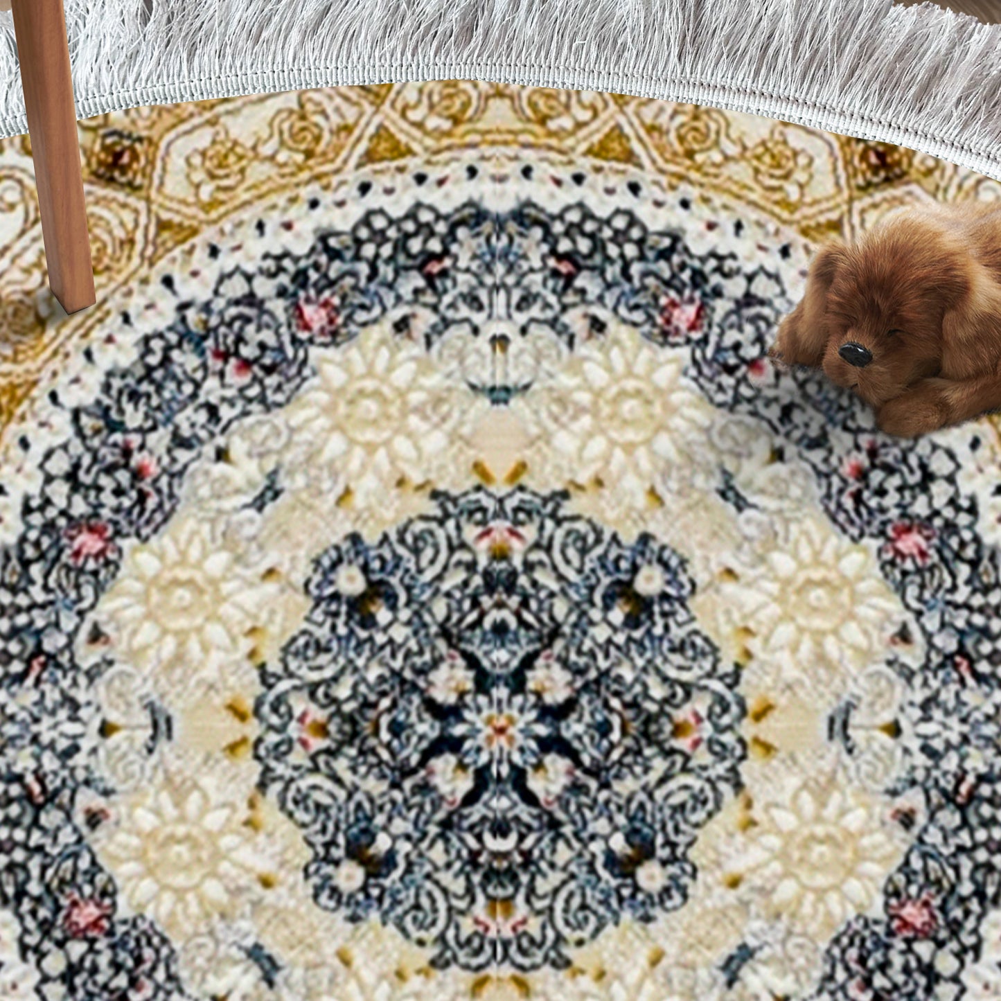Haliwood Fili Round Rug – Classic Iranian Elegance - Art World Gallery