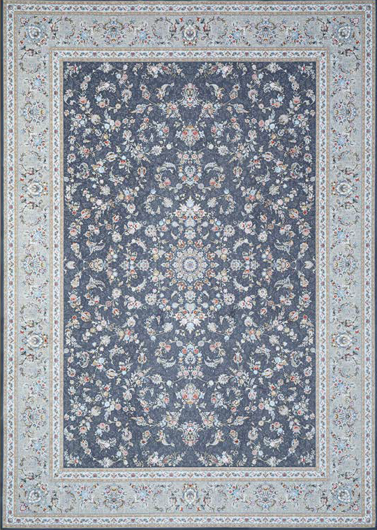 Classic Floral Gray and Beige Rug - Art World Gallery - Art World Gallery