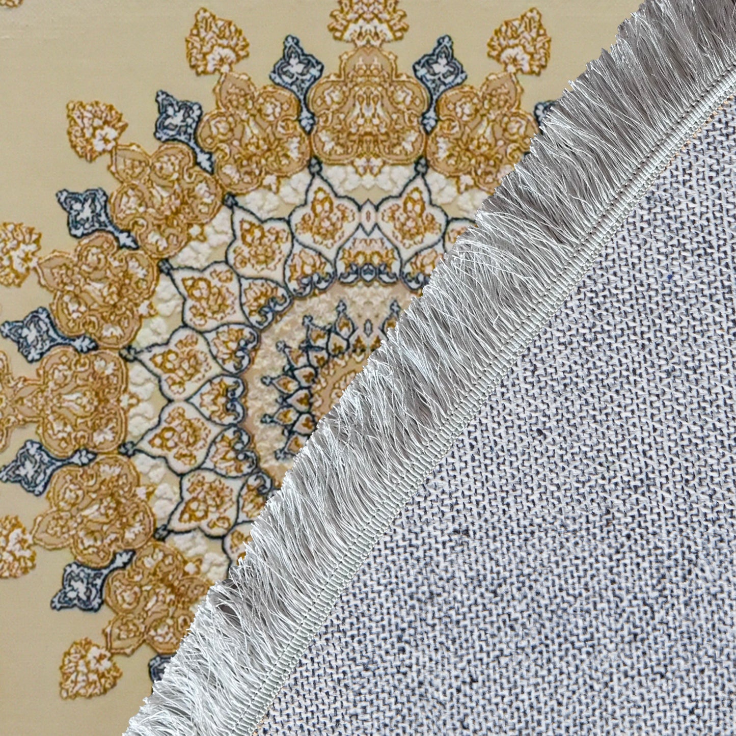 Karen White – Round Classic First Class Iranian Rug - Art World Gallery