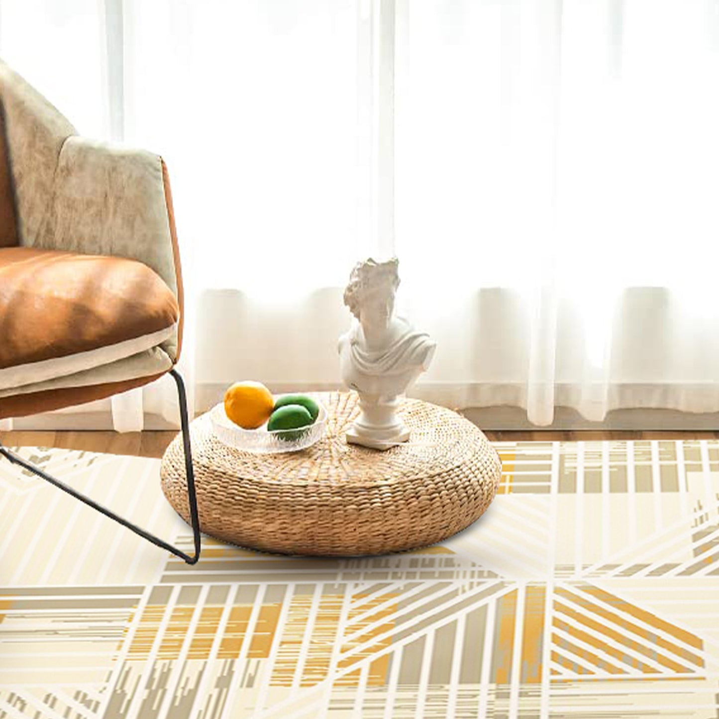 Modern Cream Rug - Art World Gallery