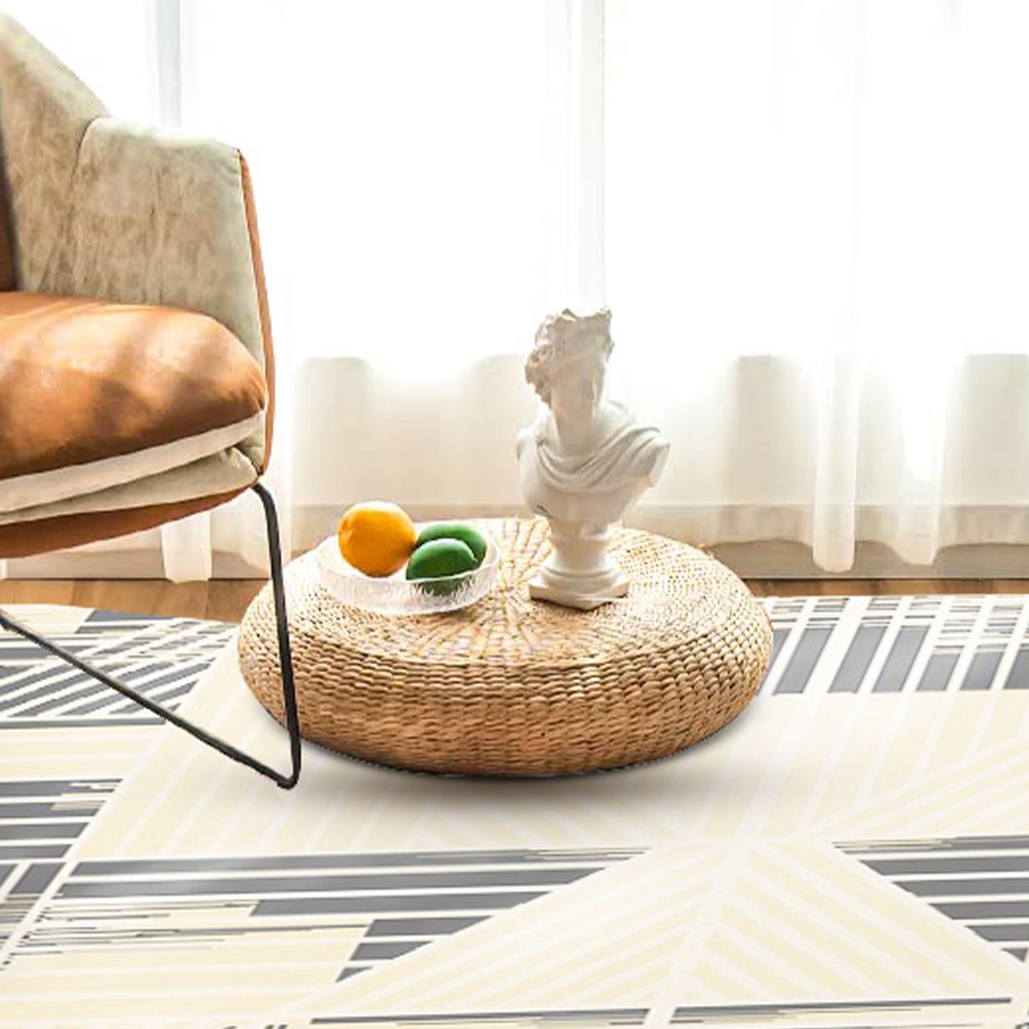 Modern Grey Rug - Art World Gallery