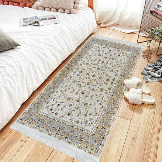 Afshari White – Classic Iranian Runner - Art World Gallery