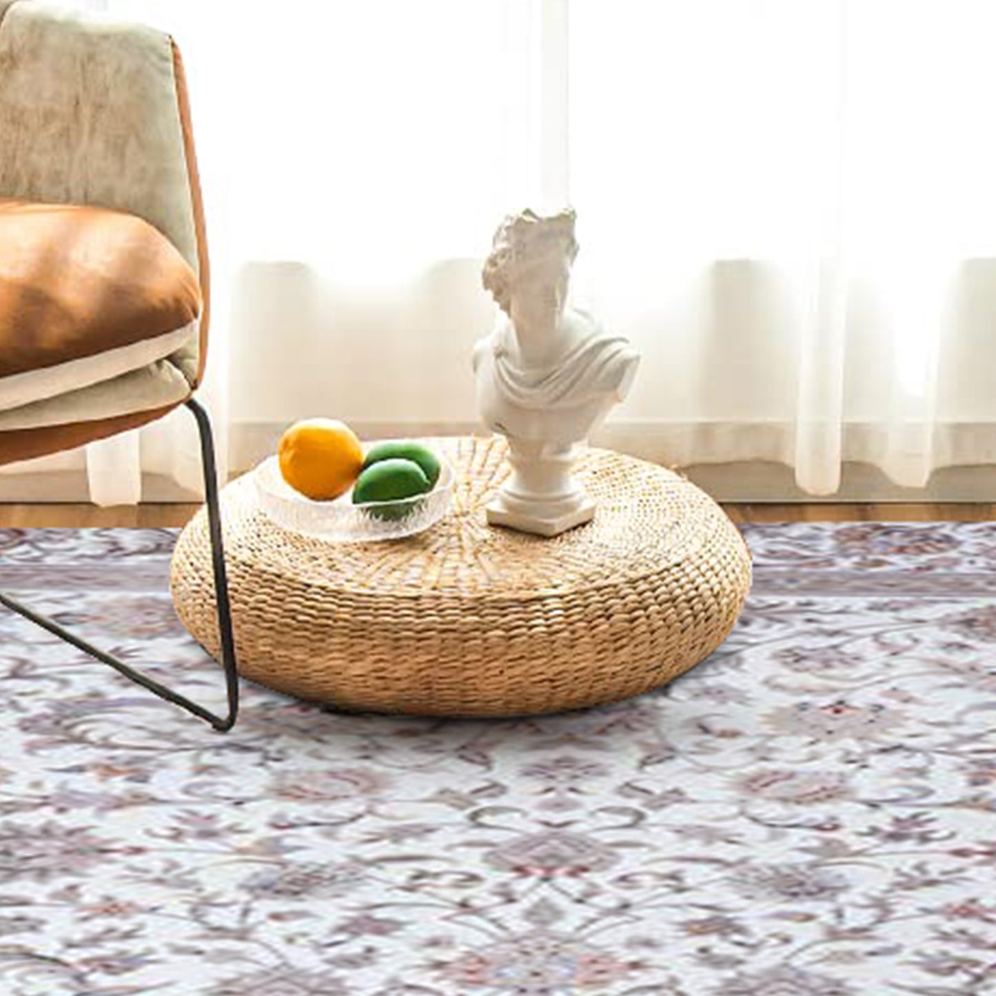 Atlantis Rug – Classic Iranian Elegance in Brown & Cream - Art World Gallery