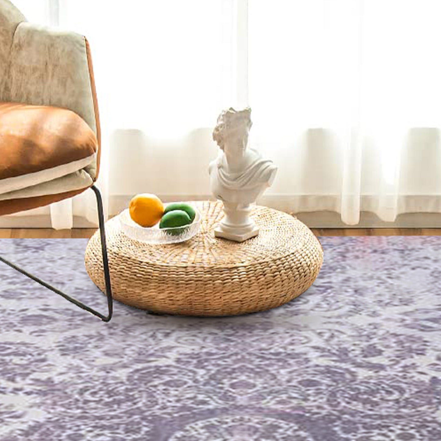 Atlantis Rug – Classic Iranian Elegance in Gray & Cream - Art World Gallery