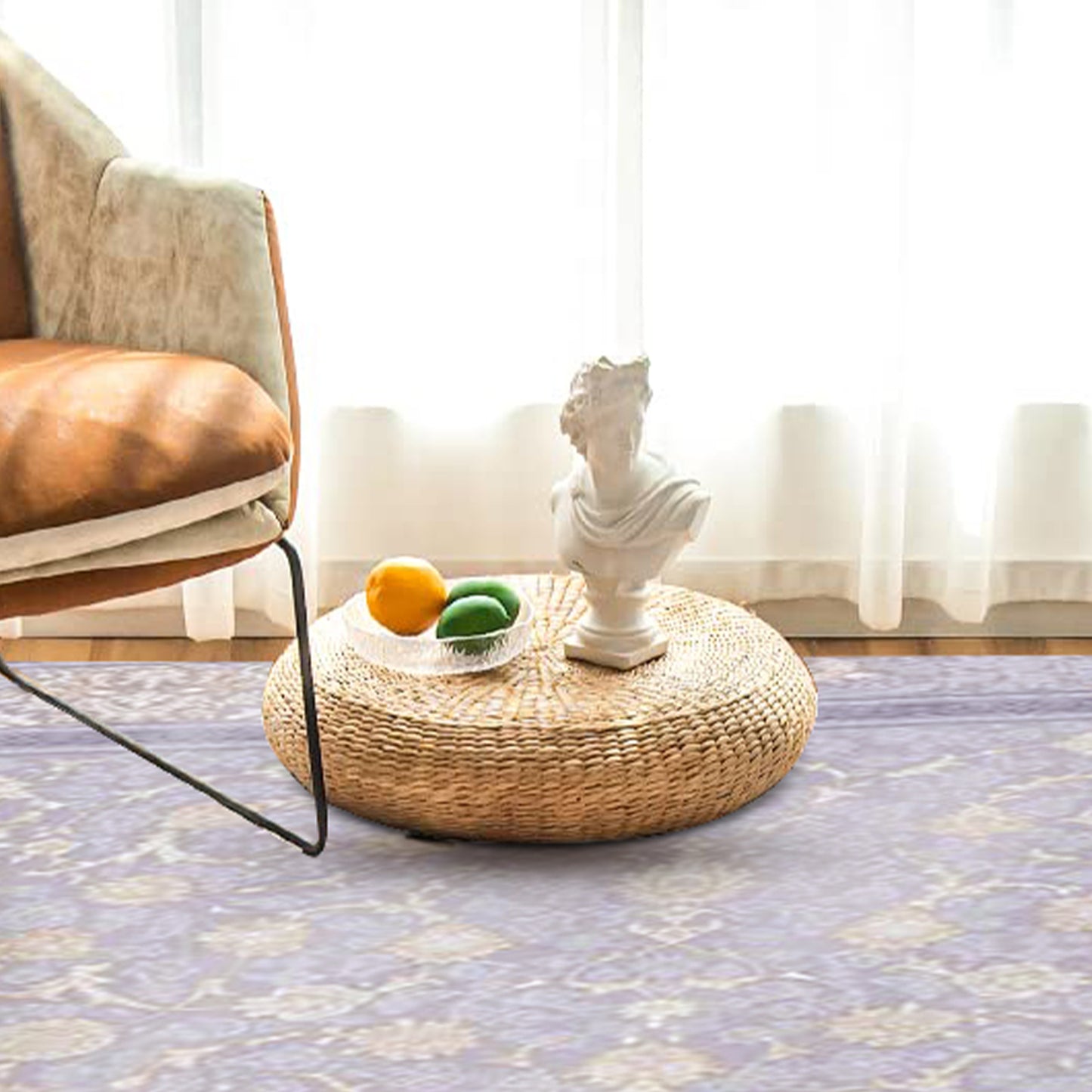 Atlantis Rug – Classic Iranian Elegance in Gray & Cream - Art World Gallery