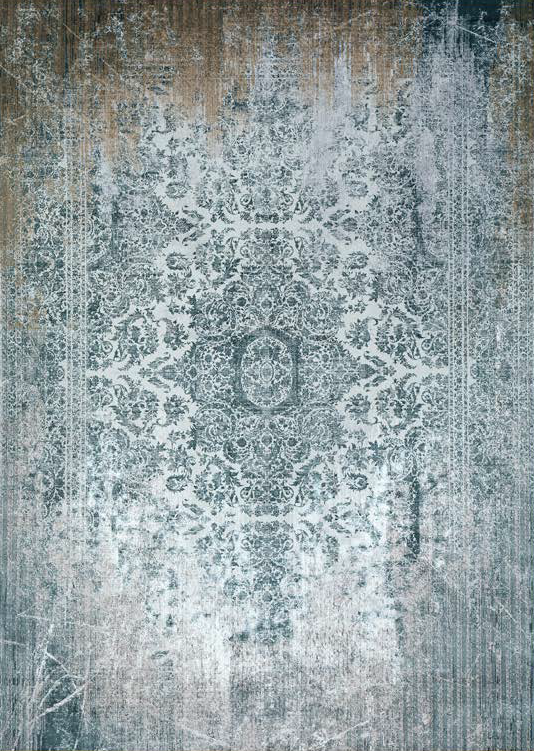 Atlantis Rug – Classic Iranian Elegance in Green & Cream - Art World Gallery
