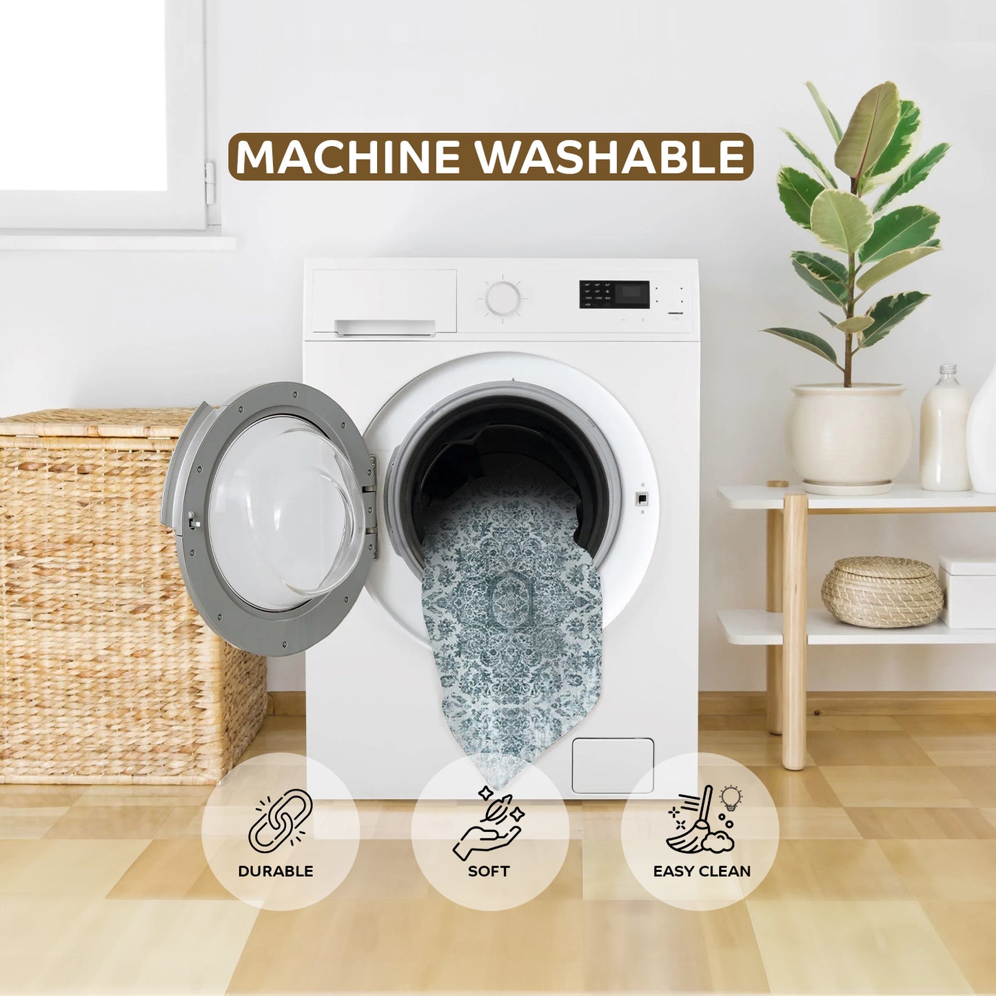 Atlantis Rug – Classic Iranian Elegance in Green & Cream - Art World Gallery