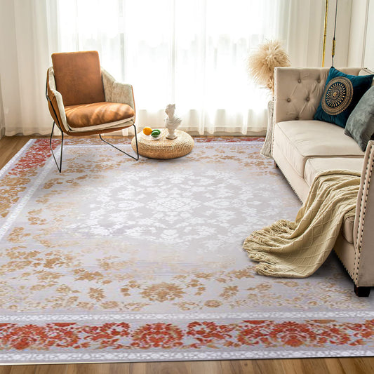 Atlantis Rug – Classic Iranian Elegance in Red & Cream - Art World Gallery