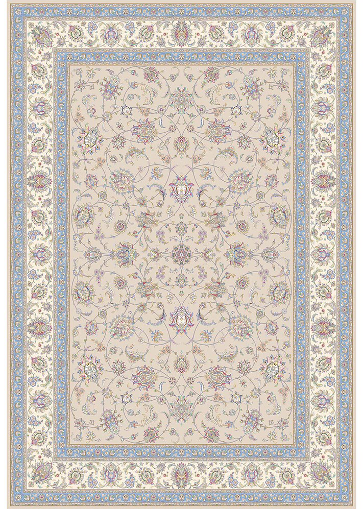 Hanachi Rug – Classic Elegance in Khaki & Cream - Art World Gallery