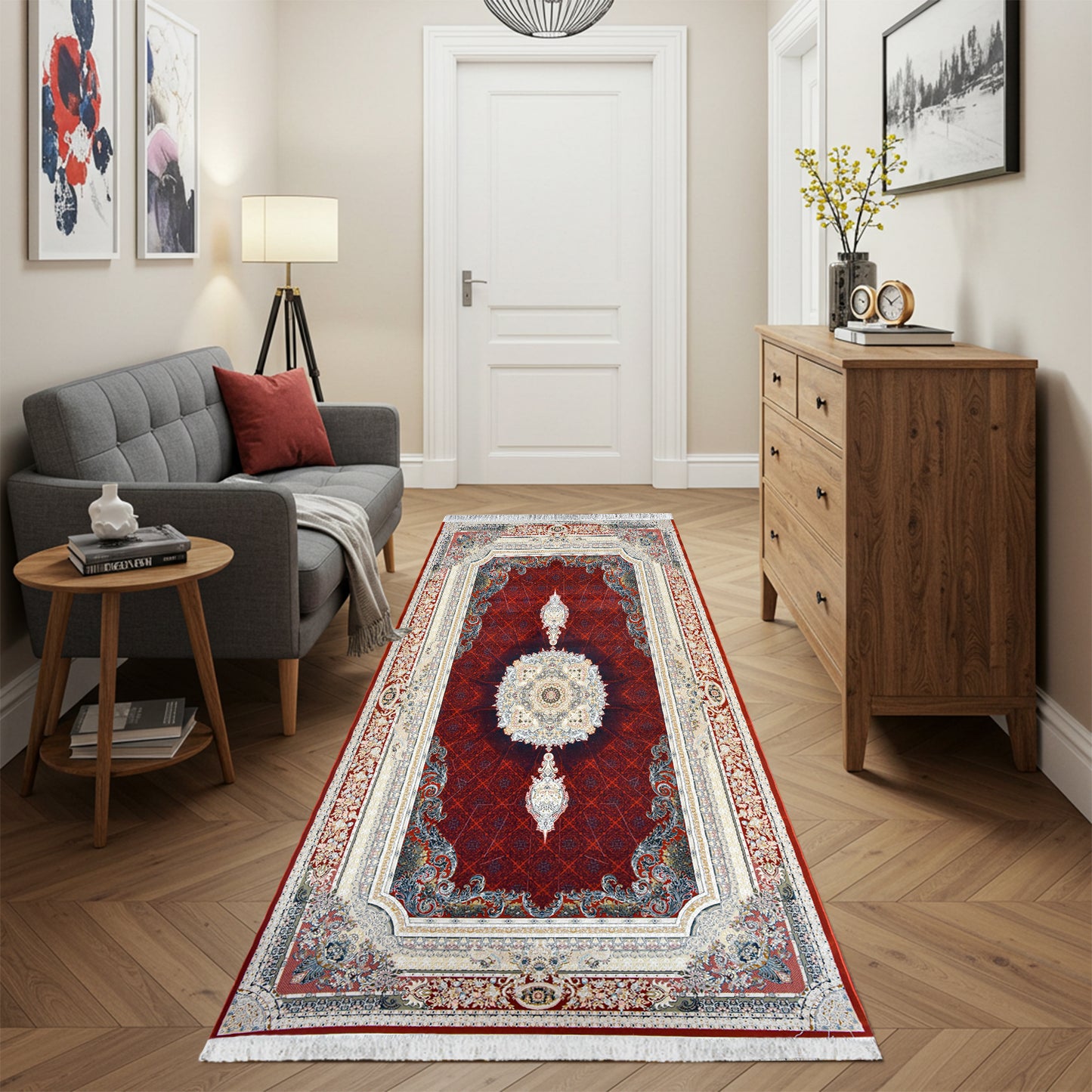 Golsar Red – Classic Iranian Runner - Art World Gallery