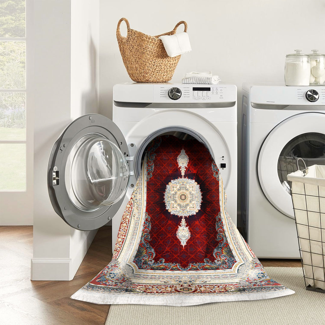 Golsar Red Rug – Classic Iranian Elegance - Art World Gallery