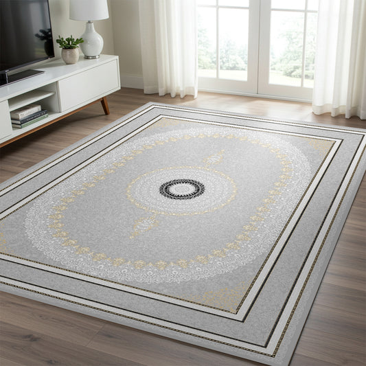 Luxury Persian Rug – Classic Gray - Art World Gallery -