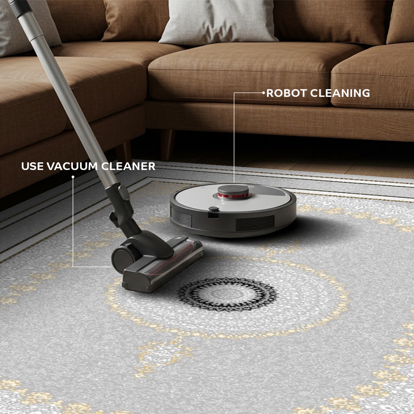 Luxury Persian Rug – Classic Gray - Art World Gallery -