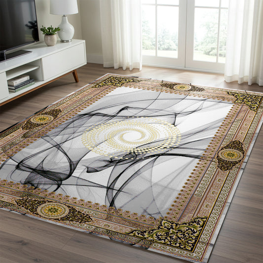 Luxury Persian Rug – Classic Gray & Brown - Art World Gallery -