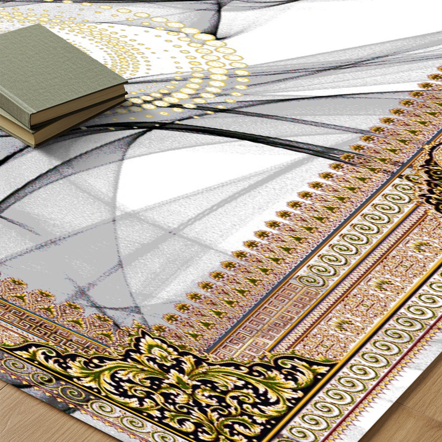 Luxury Persian Rug – Classic Gray & Brown - Art World Gallery -