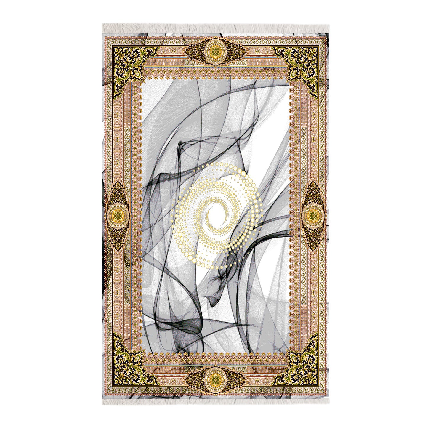 Luxury Persian Rug – Classic Gray & Brown - Art World Gallery -