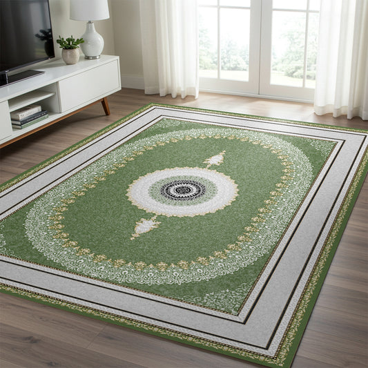 Luxury Persian Rug – Classic Green - Art World Gallery -