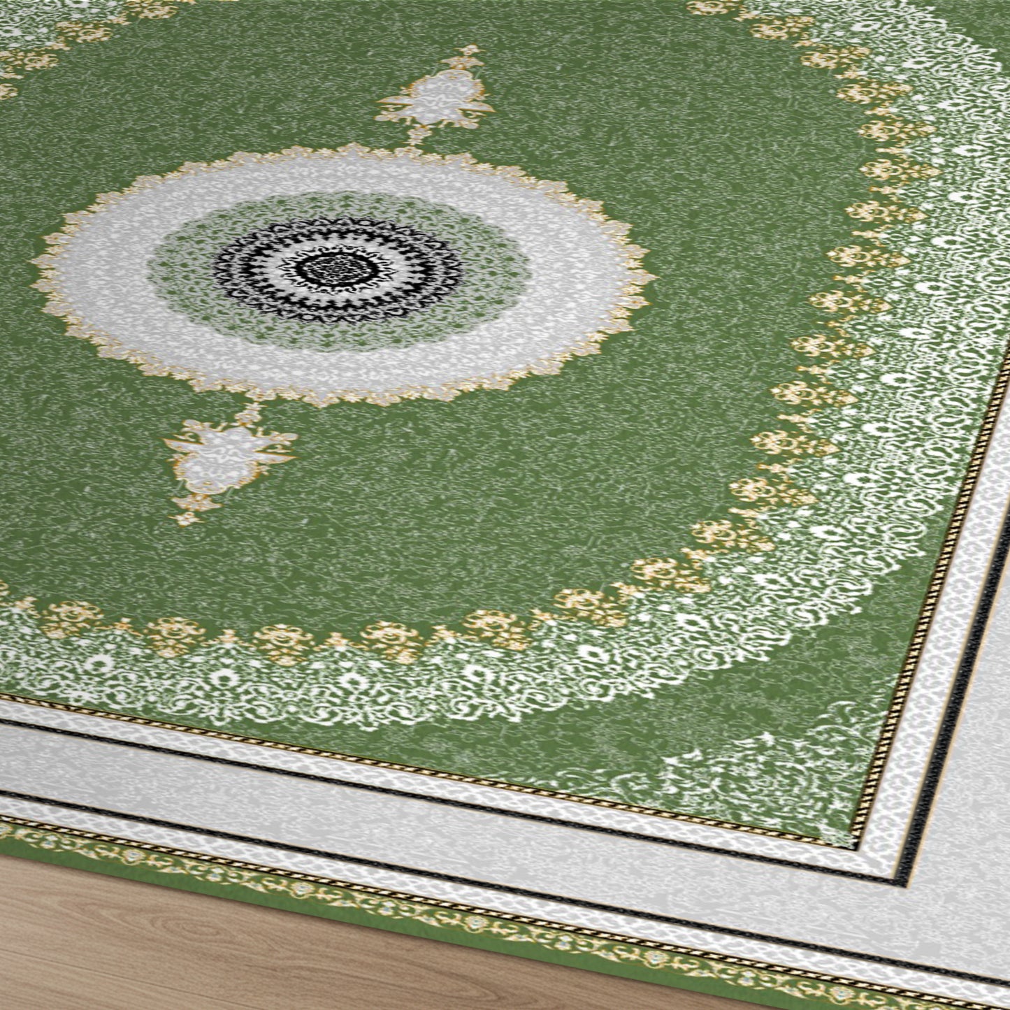 Luxury Persian Rug – Classic Green - Art World Gallery -