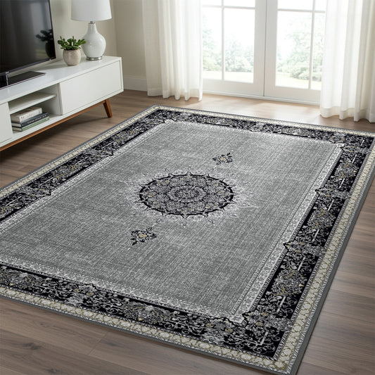 Luxury Persian Rug – Classic Light  Gray - Art World Gallery -