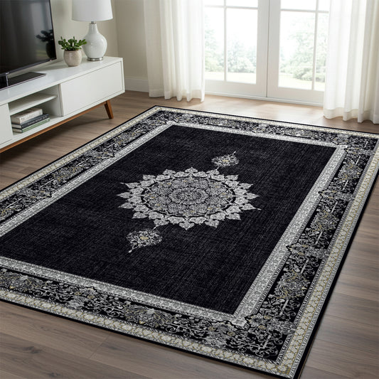Luxury Persian Rug – Classic Navy - Art World Gallery -