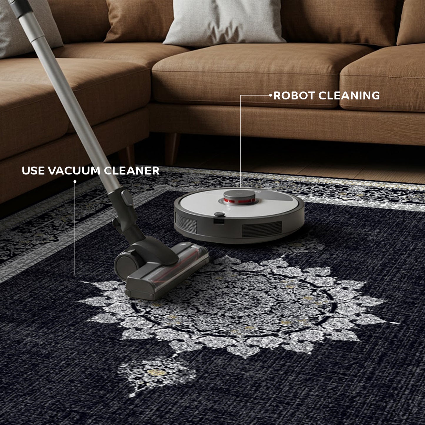 Luxury Persian Rug – Classic Navy - Art World Gallery -