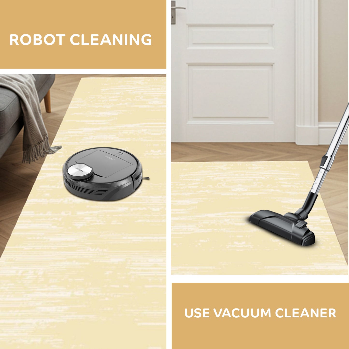 Modern Cream Runner - Art World Gallery