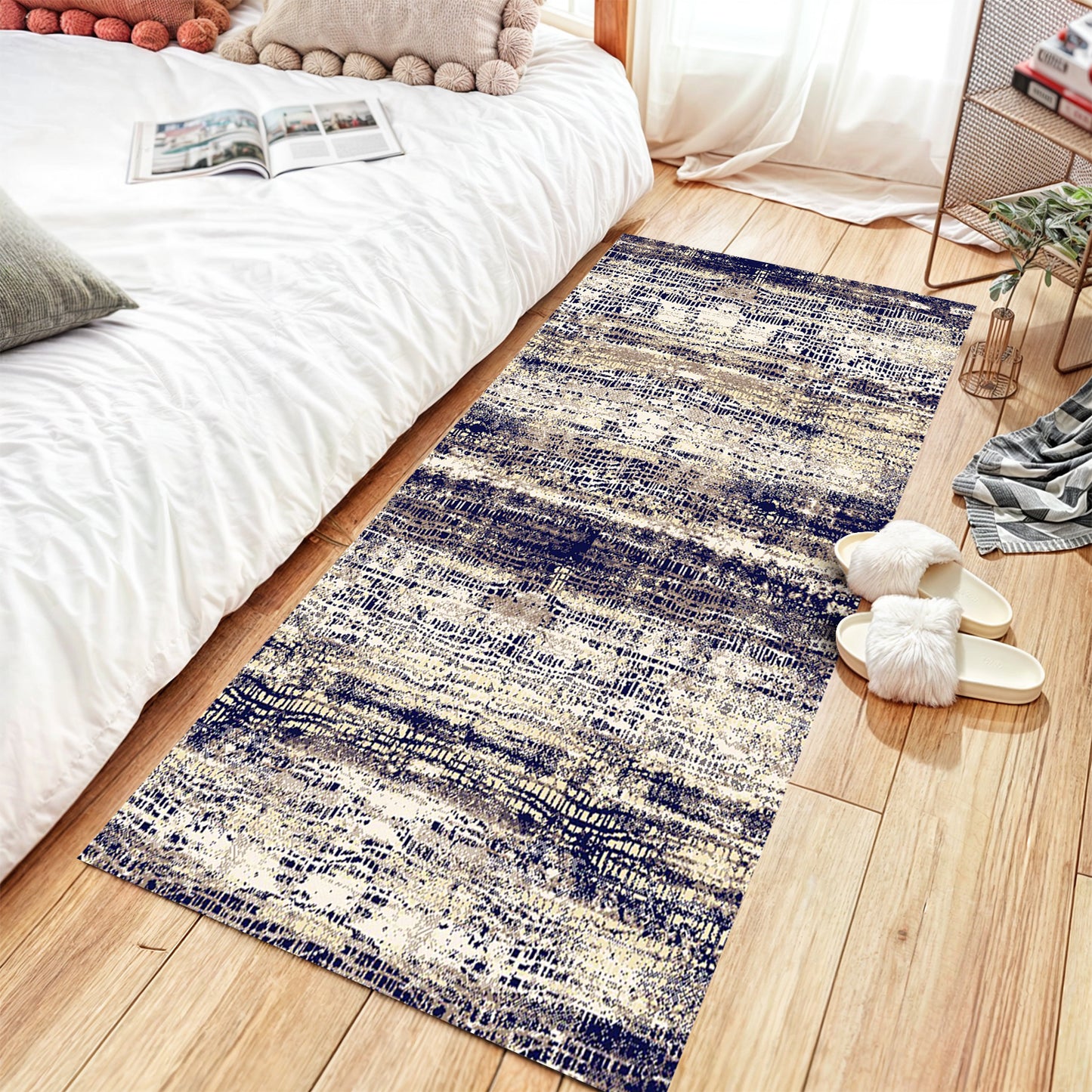 Modern Navy Runner - Art World Gallery