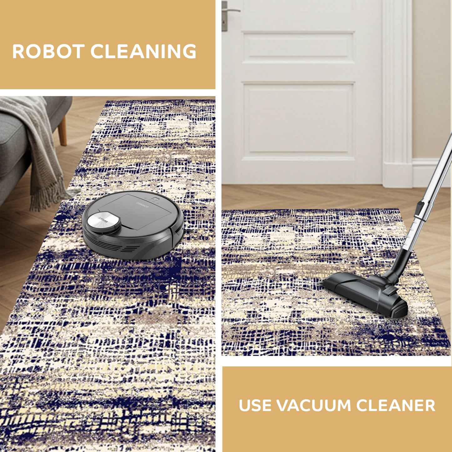 Modern Navy Runner - Art World Gallery