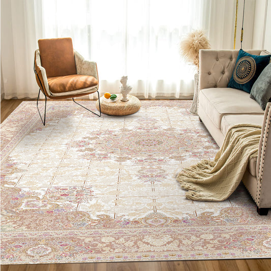 Persian Luxurious Rug – Classic Elegance in Beige & Cream - Art World Gallery