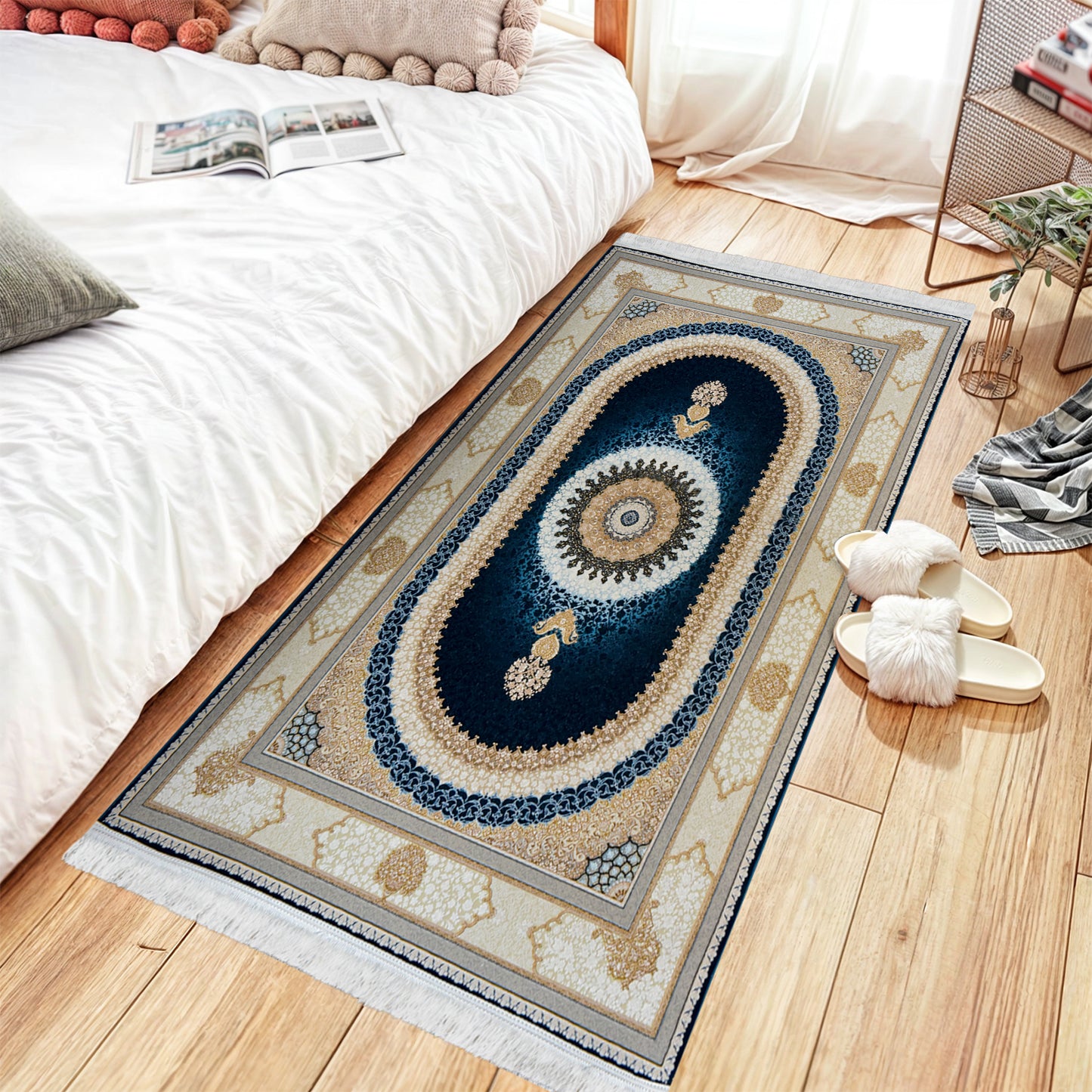 Sadra Blue – Classic Iranian Runner - Art World Gallery