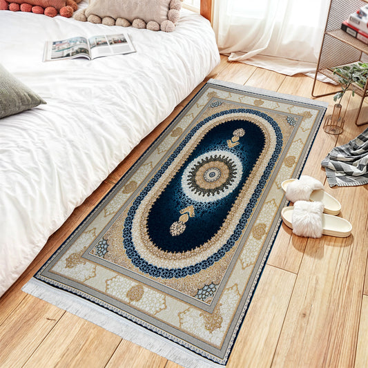 Sadra Blue – Classic Iranian Runner - Art World Gallery