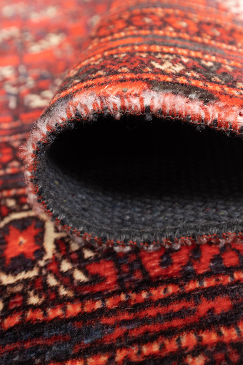 Vintage Collection Red Rug - Non-Slip Area Rug