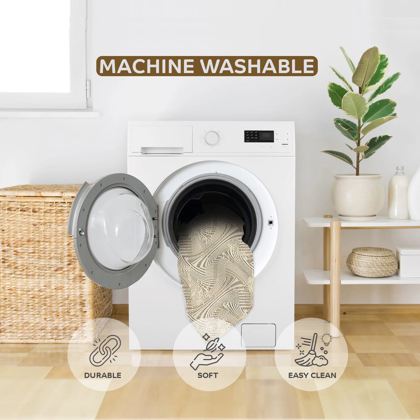 Modern Cream Rug - Art World Gallery