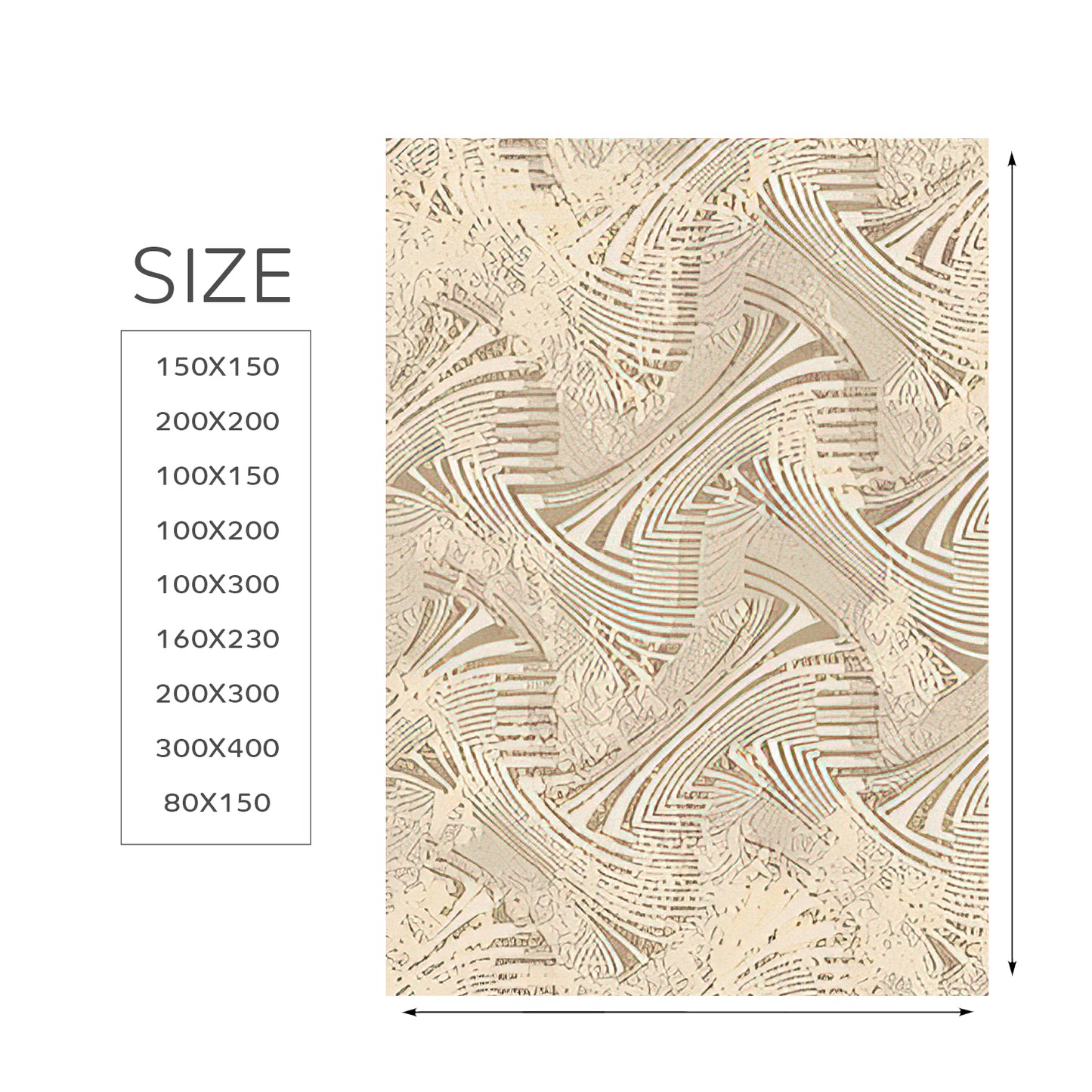 Modern Cream Rug - Art World Gallery