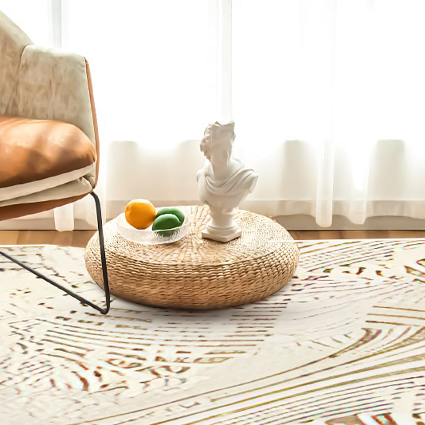 Modern Cream Rug - Art World Gallery