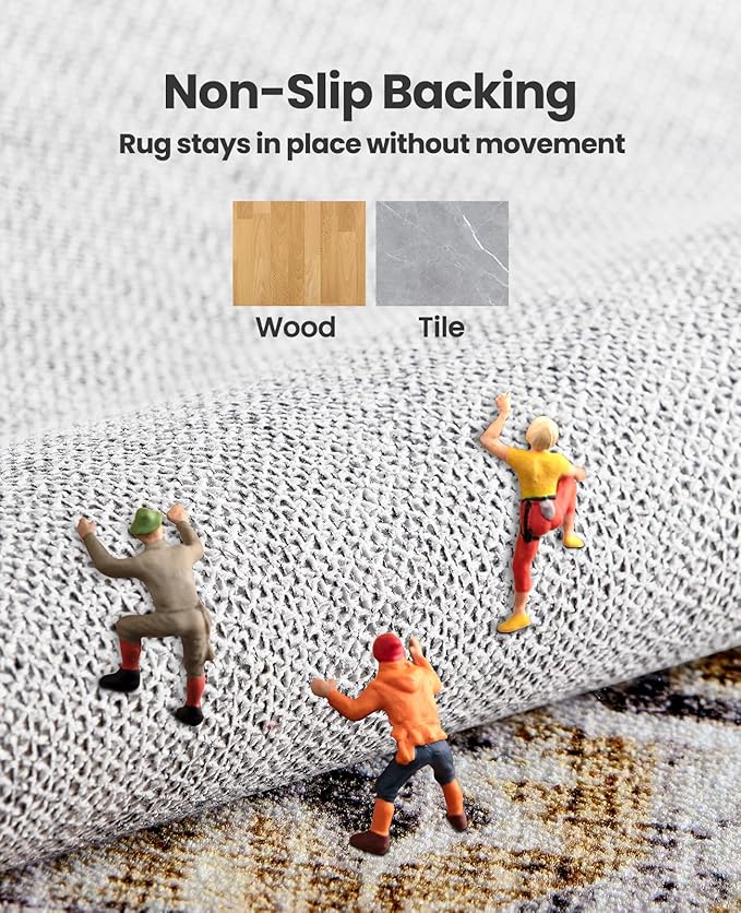 سجادة زخرفية رمادية عتيقة