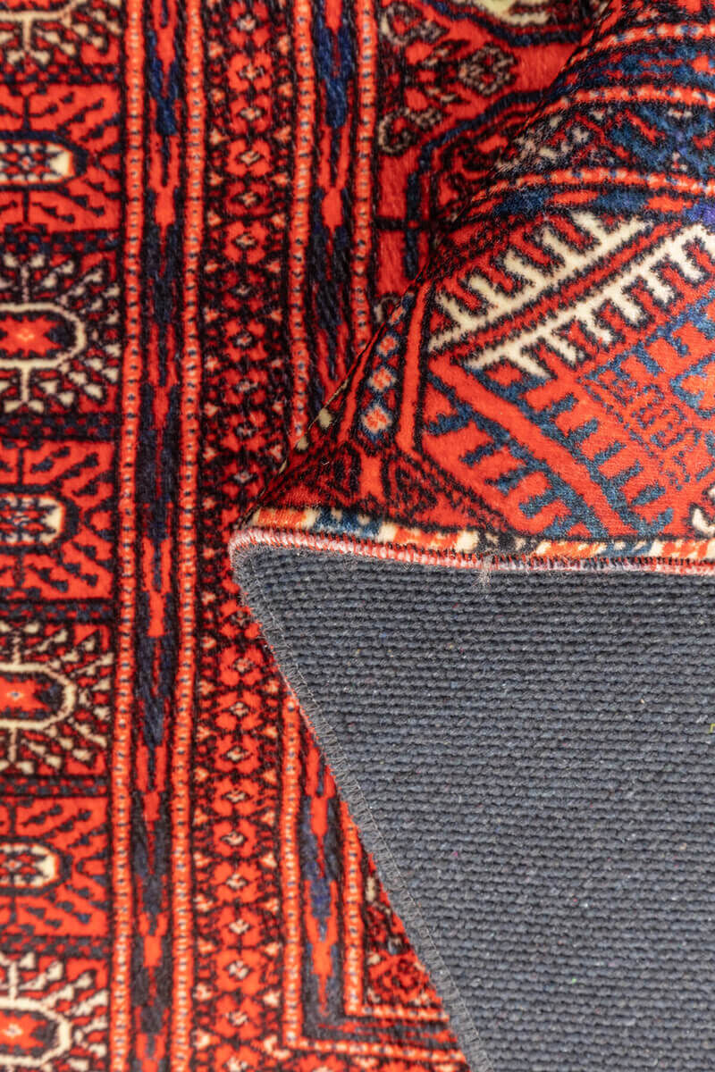 Vintage Collection Red Rug - Non-Slip Area Rug