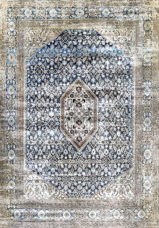 Vintage Blue Decorative Rug