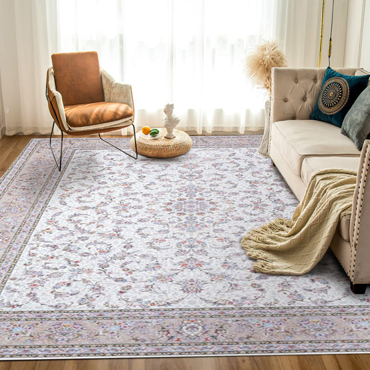 Classic Floral Oriental Rose Rug - Art World Gallery - Art World Gallery